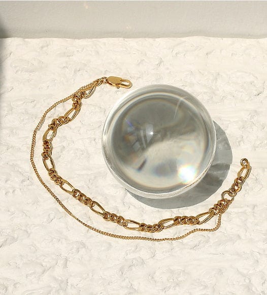 Double Layered Gold Anklet - Image 2