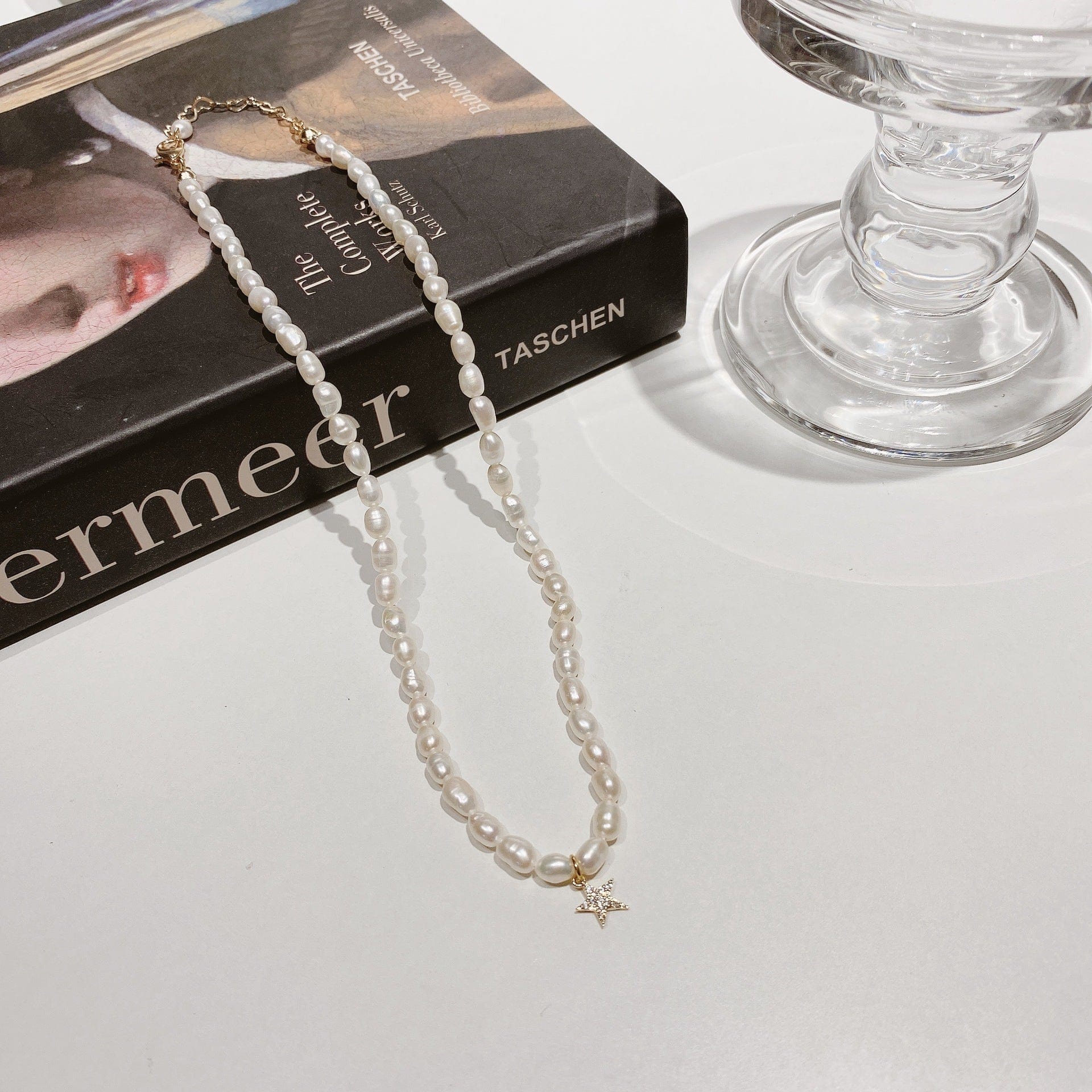 Double Layered Moon & Star Charm Necklace - Image 3