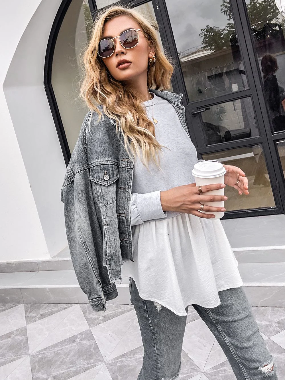 Double Layered Sweater Top - Image 3