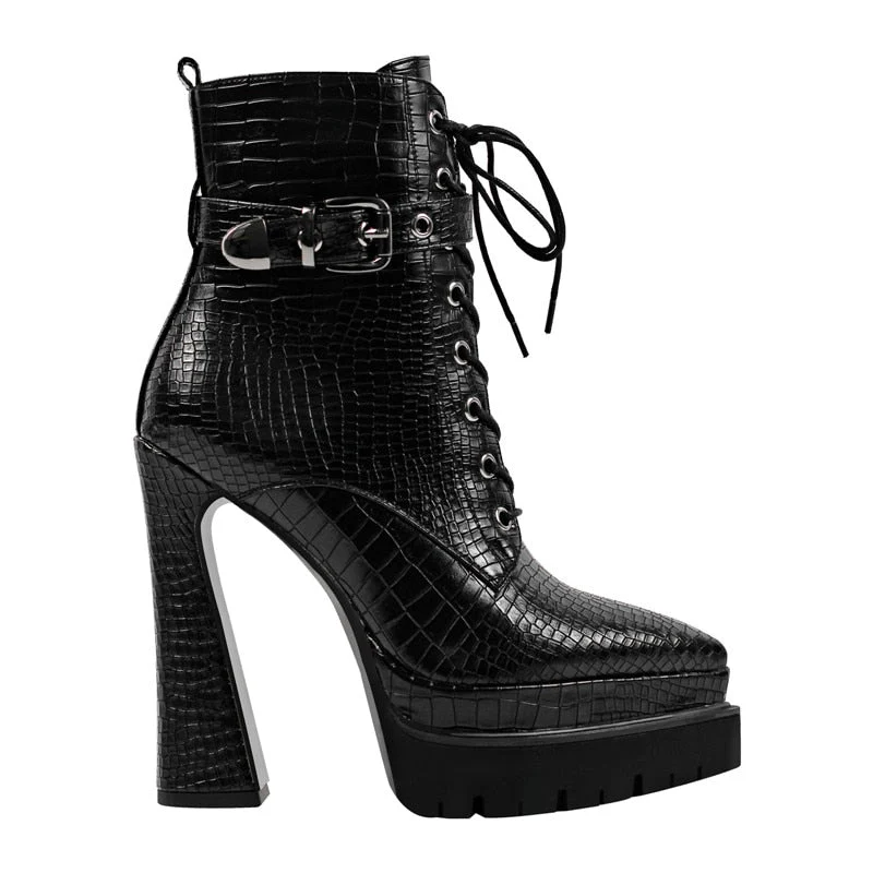 Double Platform Ankle Boots - Image 6