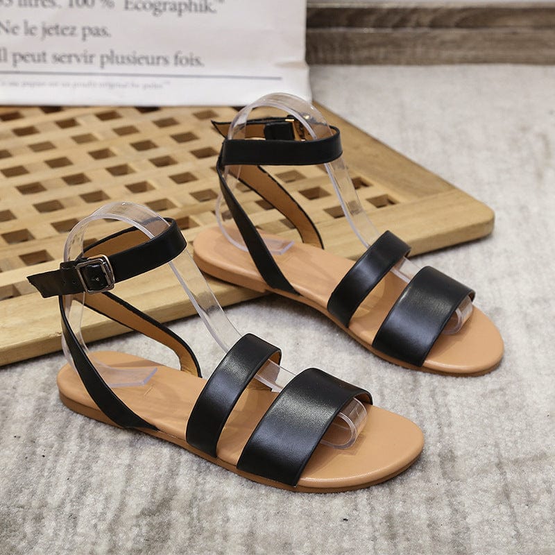 Double Strap Adjustable Buckle Sandal - Image 3