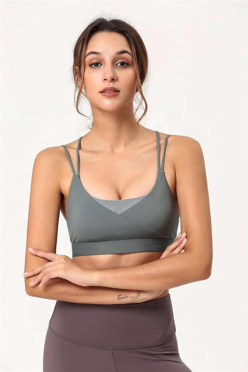 Double Strap Adjustable Clasp Sports Bra - Image 3