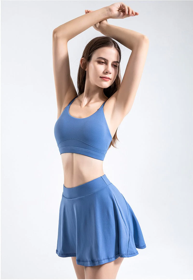 Double Strap Scoop Low Back Sports Bra - Image 11