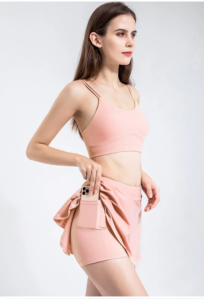 Double Strap Scoop Low Back Sports Bra - Image 14
