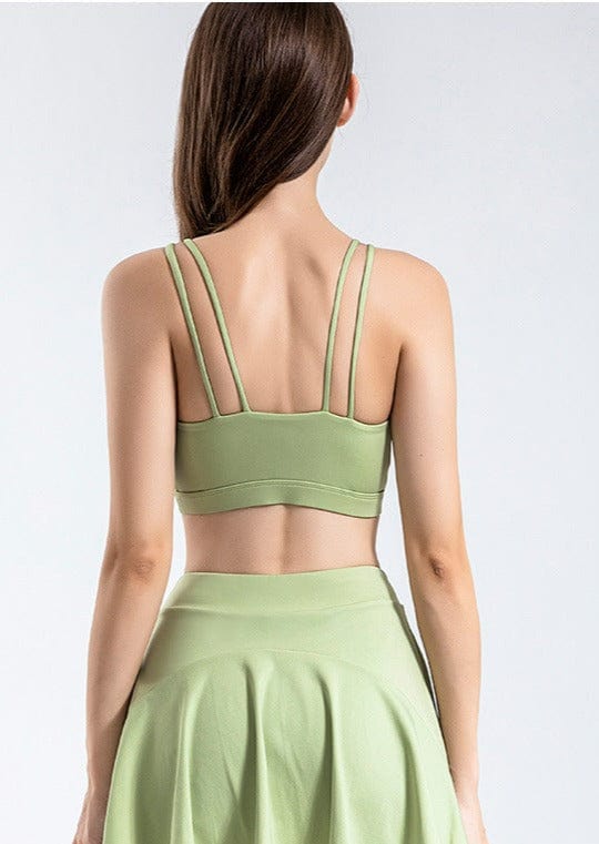 Double Strap Scoop Low Back Sports Bra - Image 4