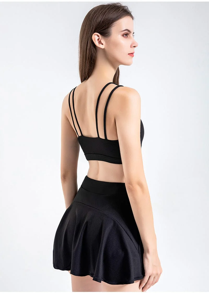 Double Strap Scoop Low Back Sports Bra - Image 8