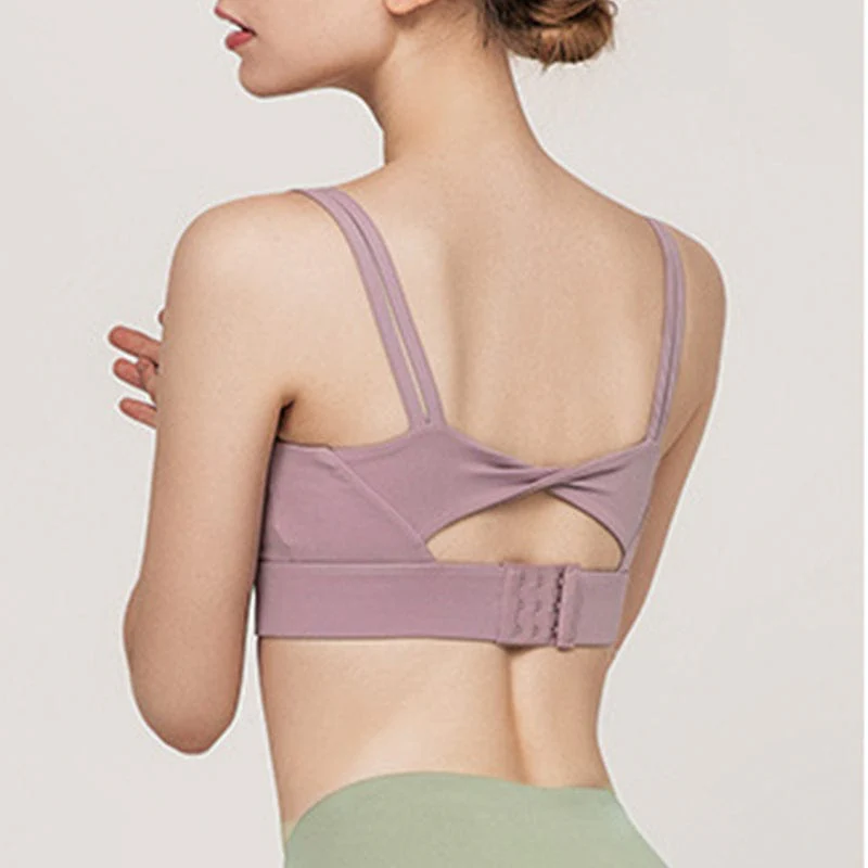 Double Strap Twist Back Sports Bra - Image 10
