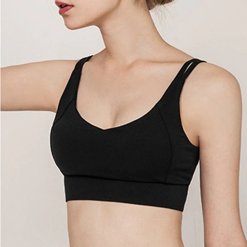 Double Strap Twist Back Sports Bra - Image 2
