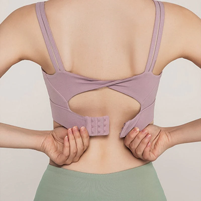 Double Strap Twist Back Sports Bra - Image 8