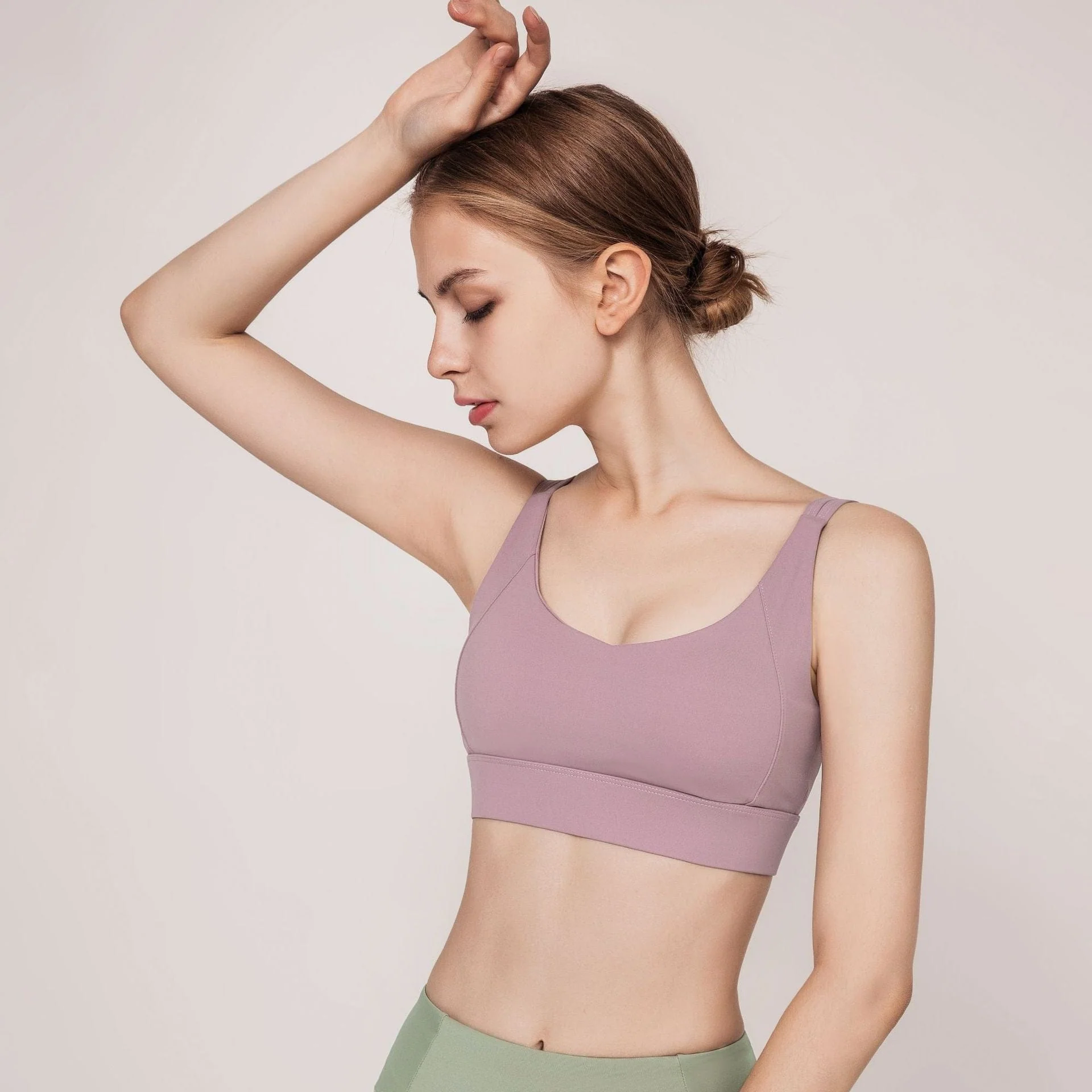 Double Strap Twist Back Sports Bra - Image 9