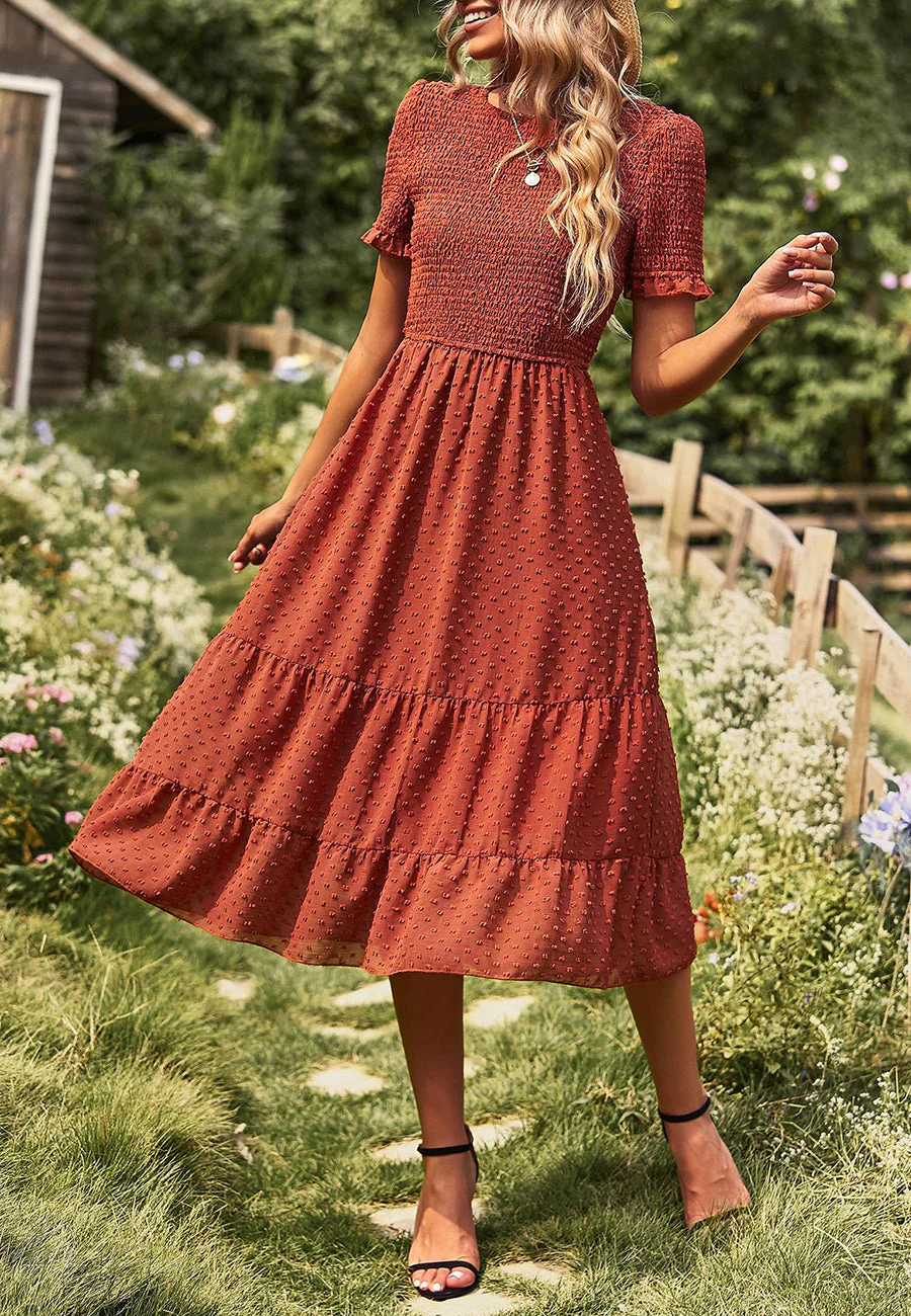 Double Textured Tiered Dress - Image 20