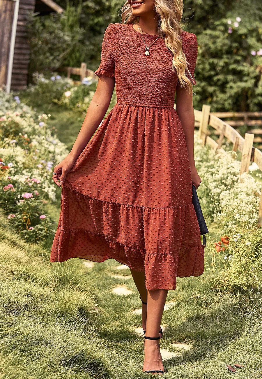 Double Textured Tiered Dress - Image 21