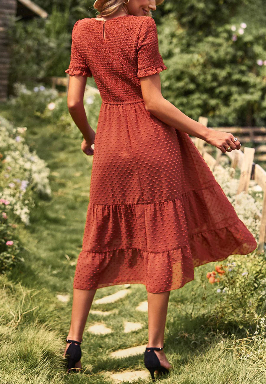 Double Textured Tiered Dress - Image 23