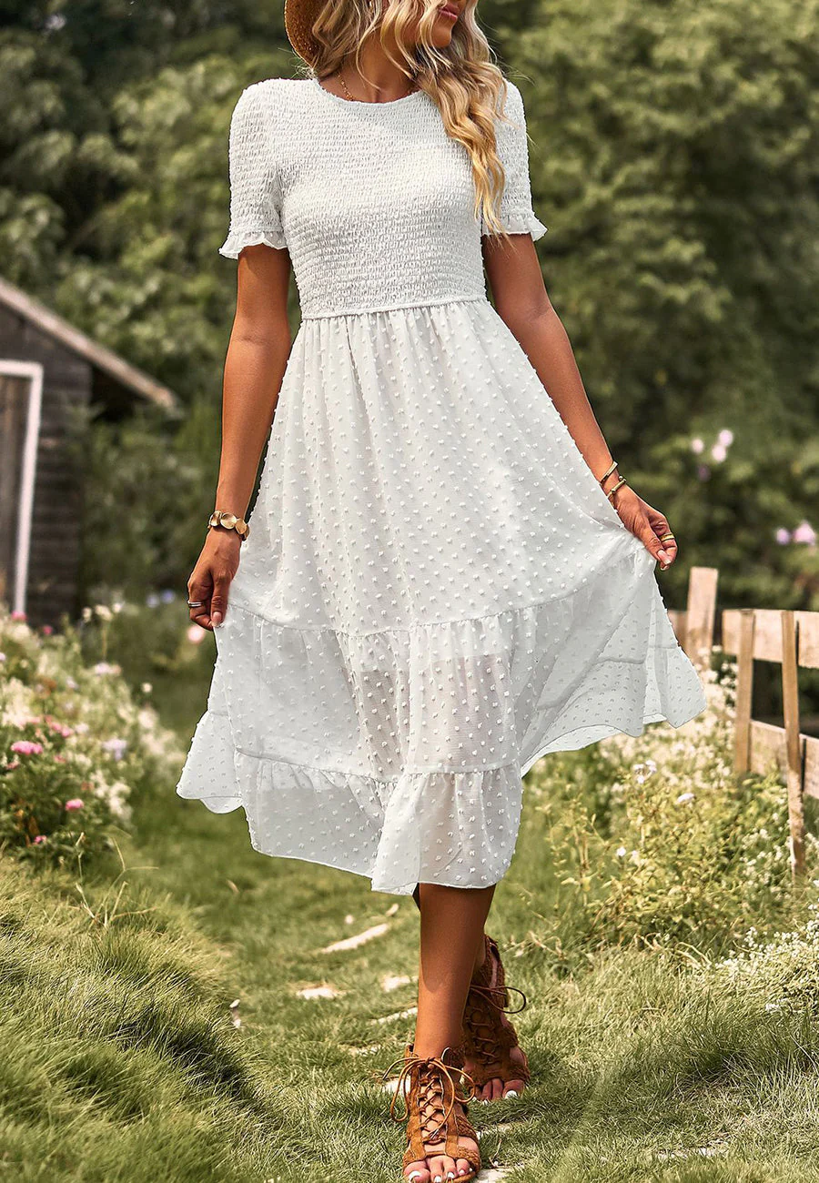 Double Textured Tiered Dress - Image 24