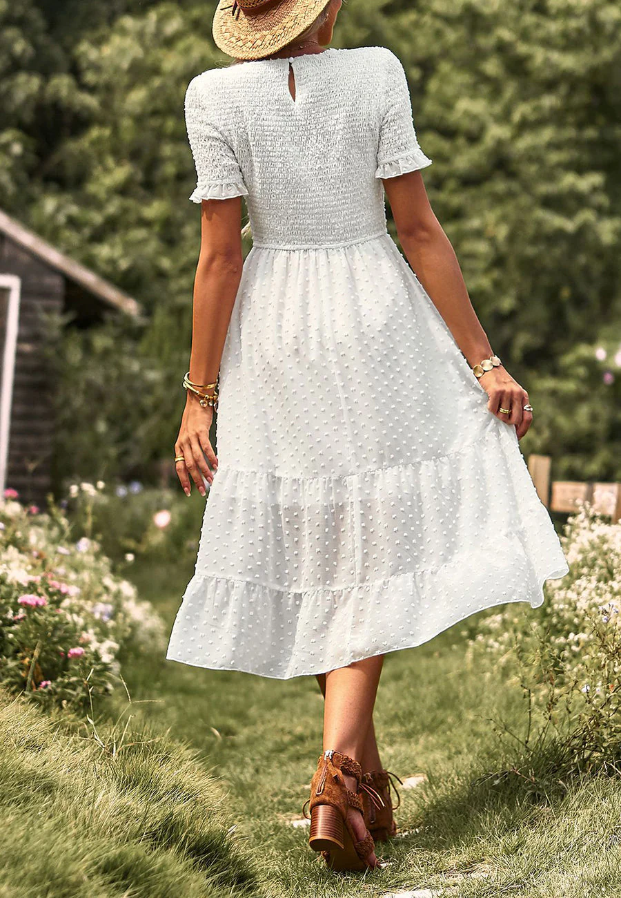 Double Textured Tiered Dress - Image 29