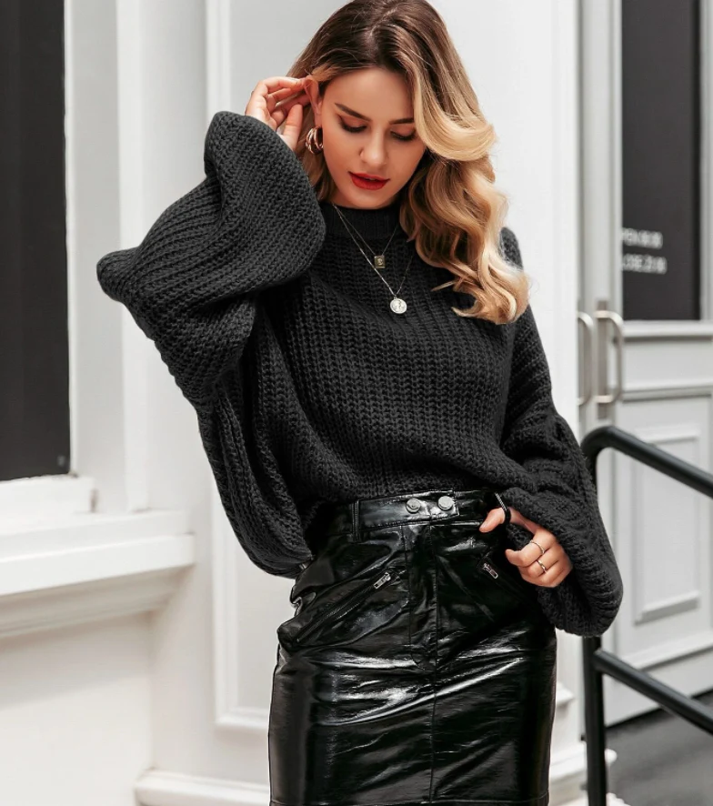 Drop Shoulder Chunky Knit Sweater - Image 14