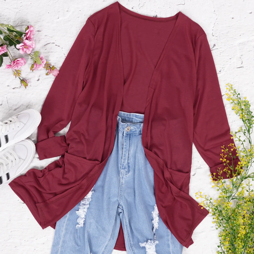 Drop Shoulder Pocket Cardigan - Image 2