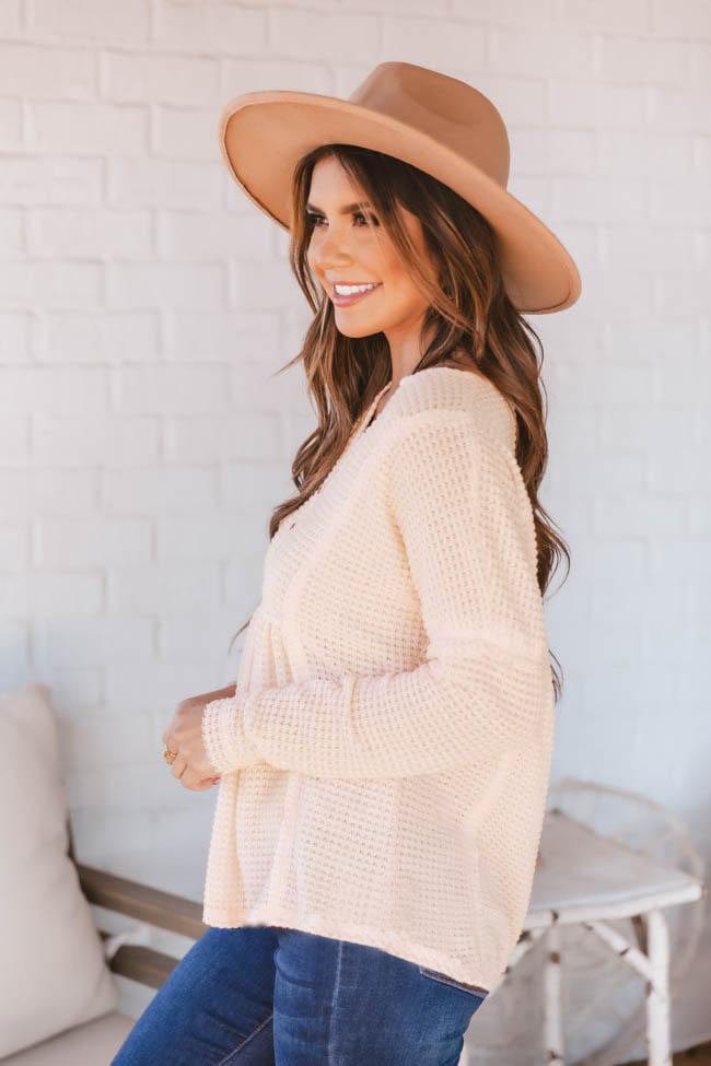 Drop Shoulder Waffle Knit Sweater - Image 13
