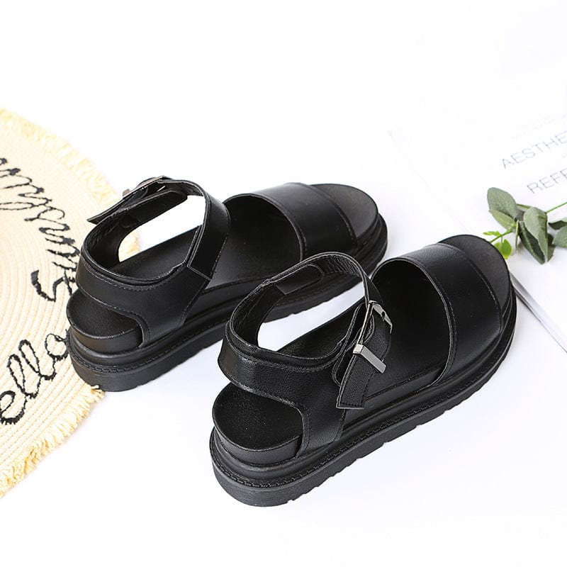 Dual Straps Platform Sandal - Image 10