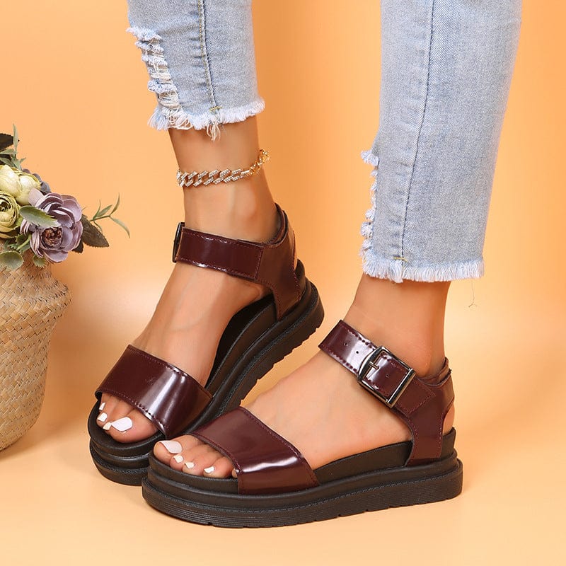 Dual Straps Platform Sandal - Image 15