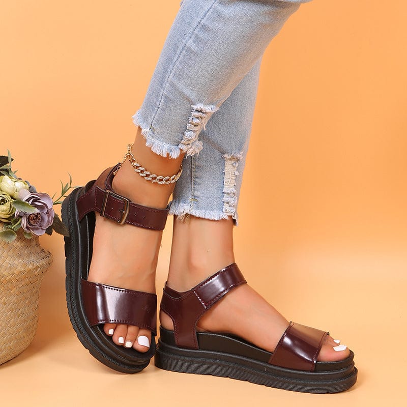 Dual Straps Platform Sandal - Image 16