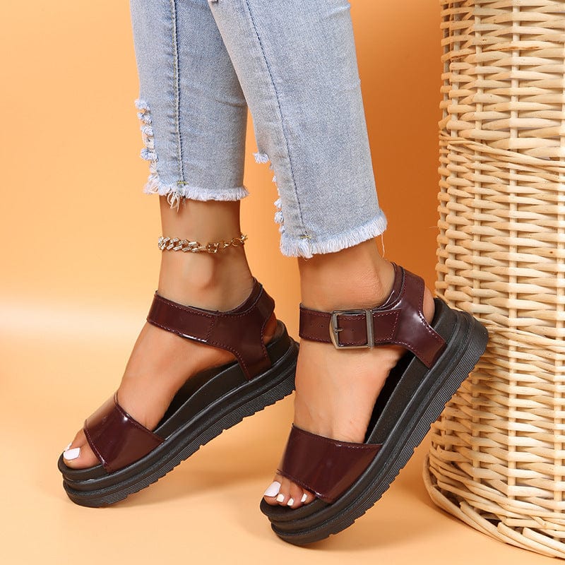 Dual Straps Platform Sandal - Image 18