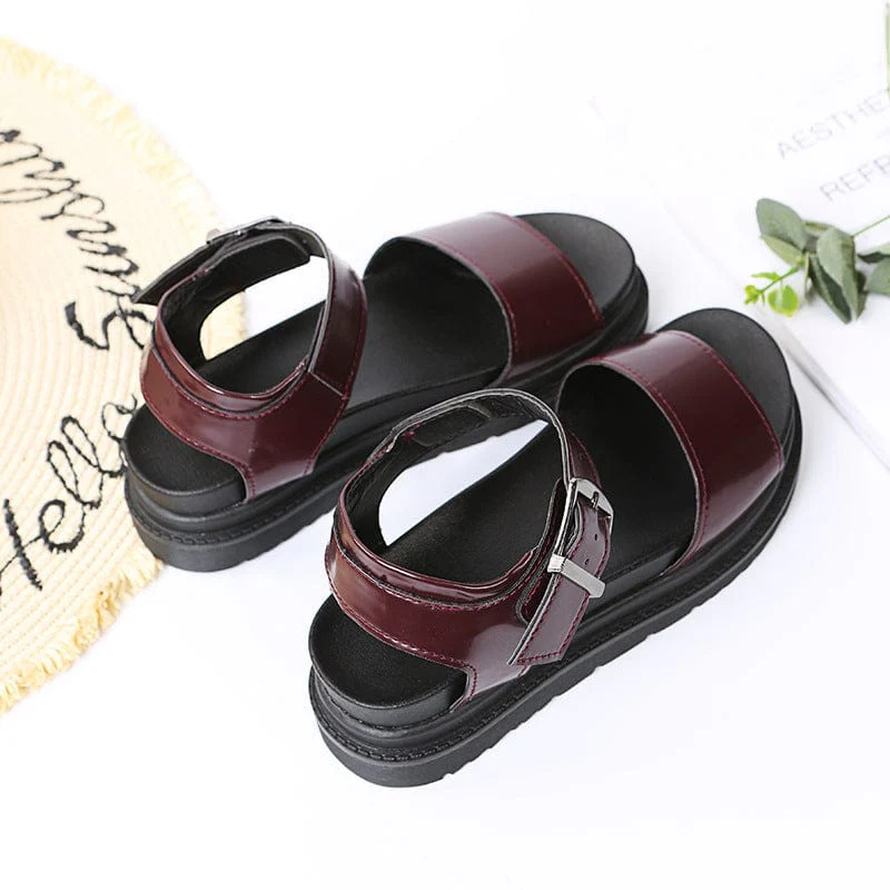 Dual Straps Platform Sandal - Image 20