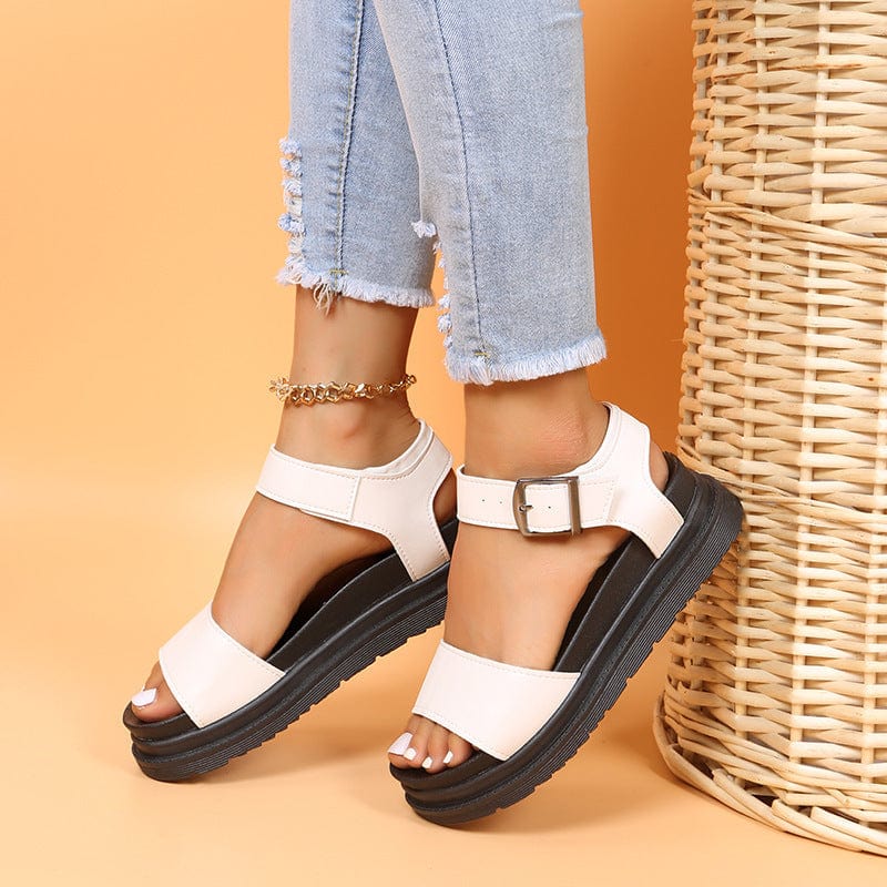 Dual Straps Platform Sandal - Image 22