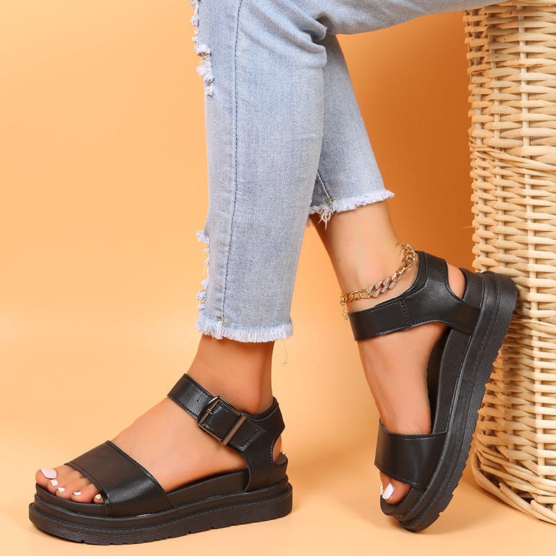 Dual Straps Platform Sandal - Image 3