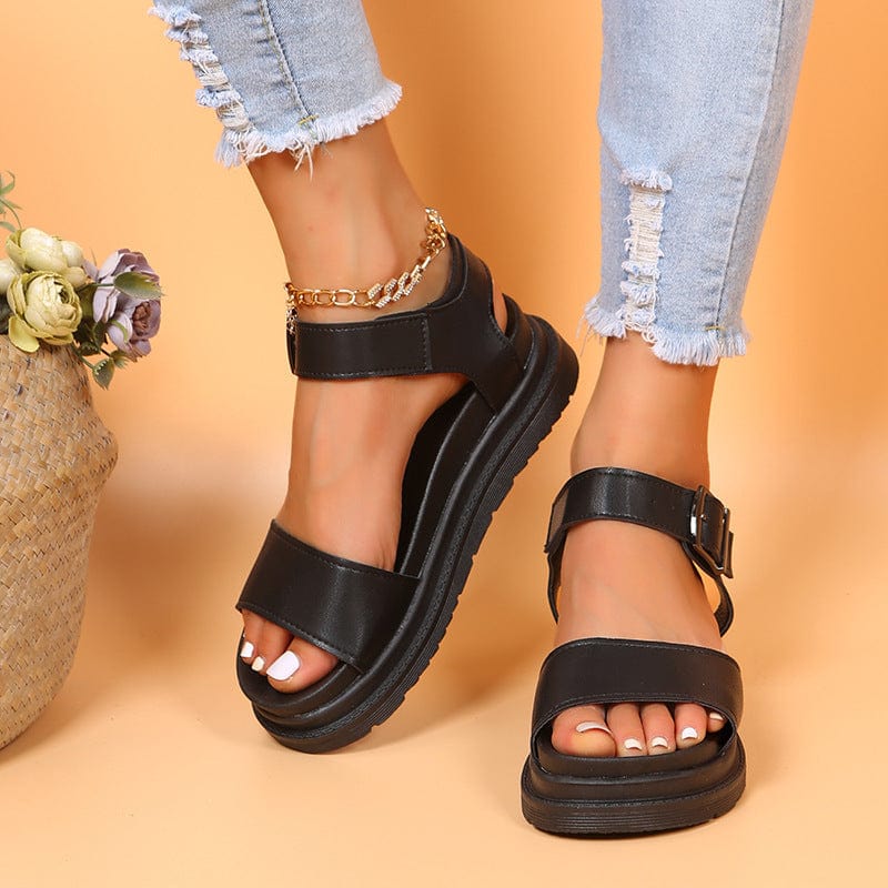 Dual Straps Platform Sandal - Image 4