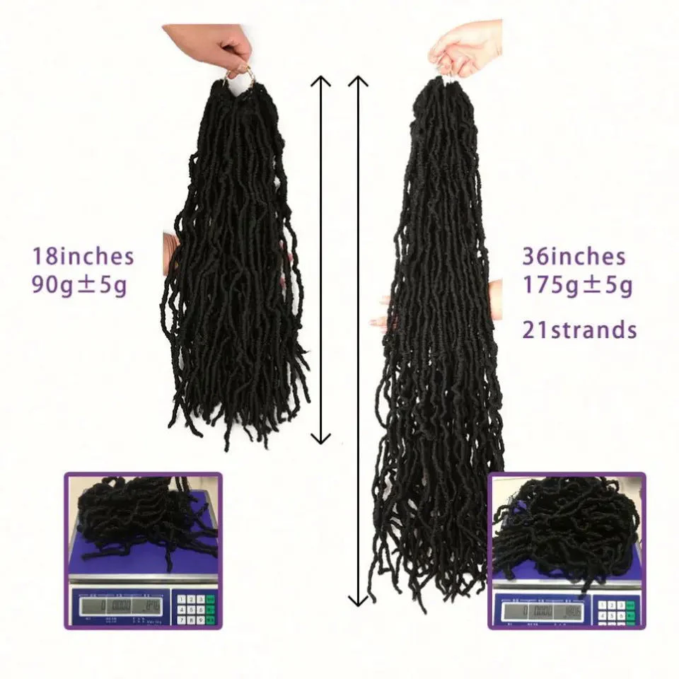 Earthworm Crochet Chemical Fiber Wig NuLocs Braiding Hair Dreadlocks - Image 8