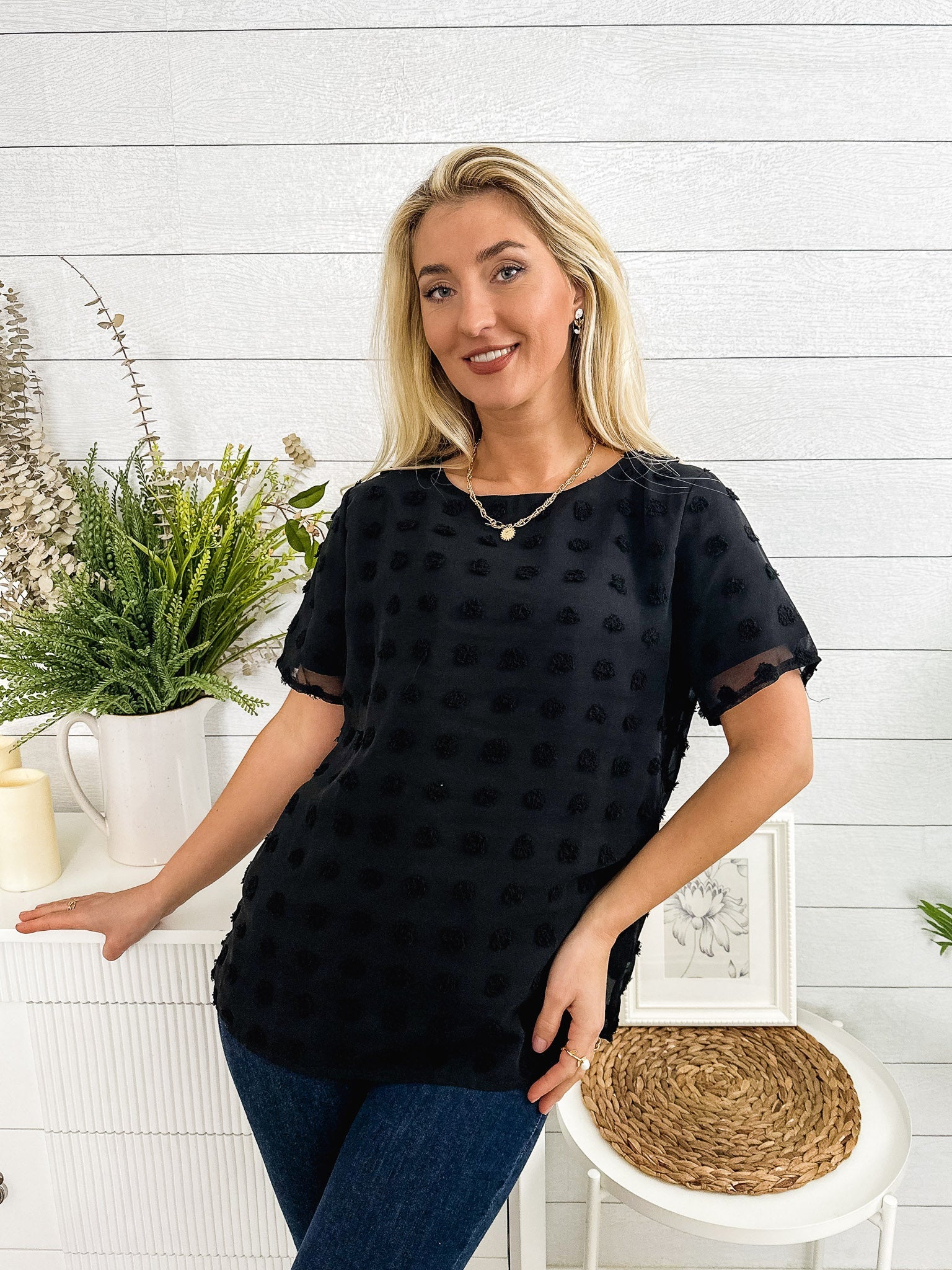 Easy Everyday Clip Dot Blouse - Image 3