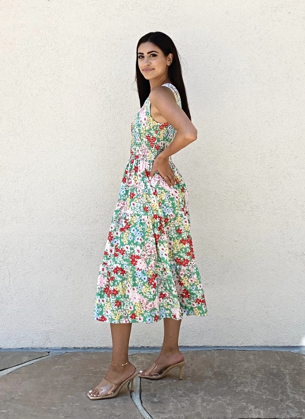Easy on the Eyes Floral One Shoulder Dress - Image 2