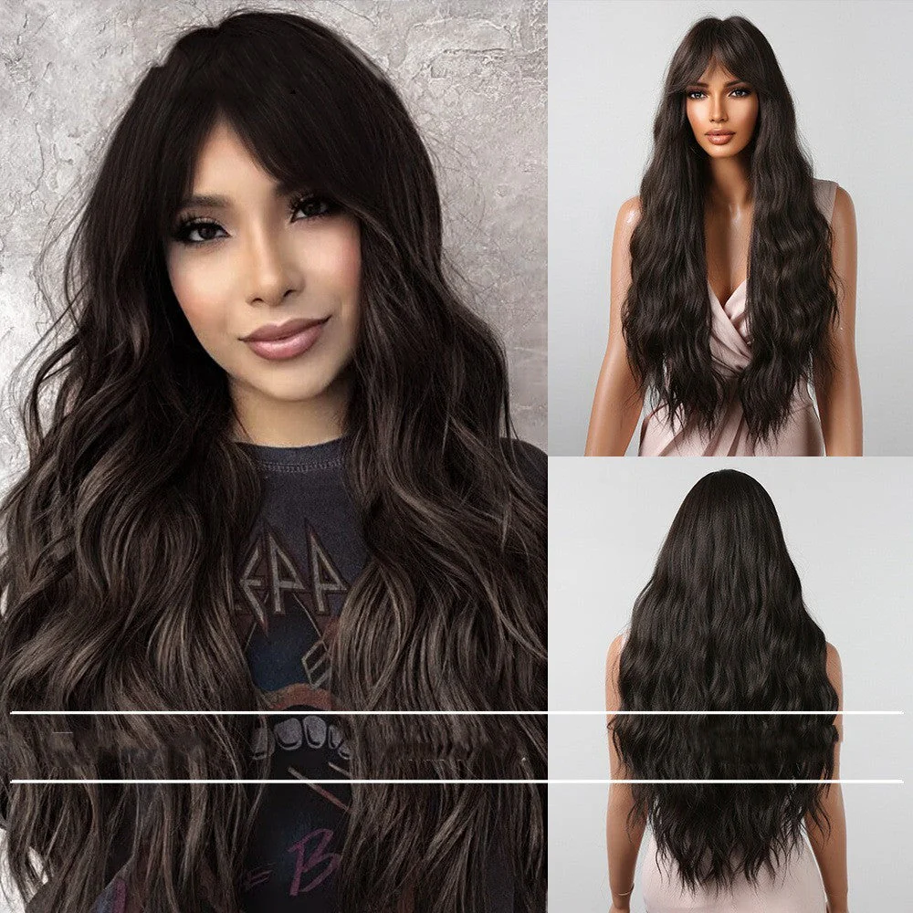 Eight-character Liu Seaweed Rose Red Long Curly Hair Big Wave Wig - Image 4