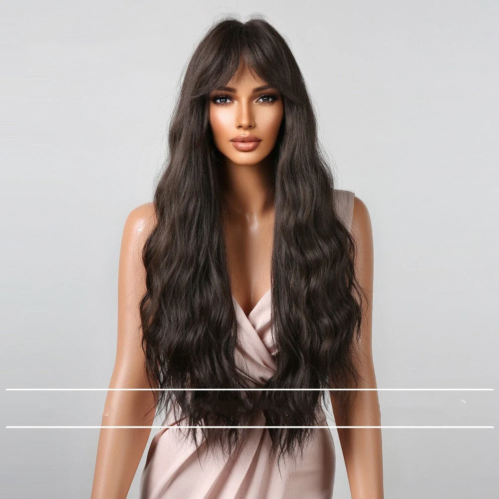 Eight-character Liu Seaweed Rose Red Long Curly Hair Big Wave Wig - Image 5