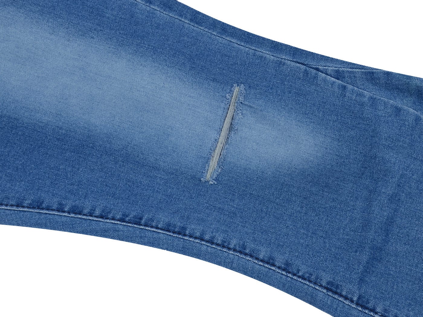 Elastic Waist Distressed Flared Long Bell Bottom Denim Jeans - Image 12