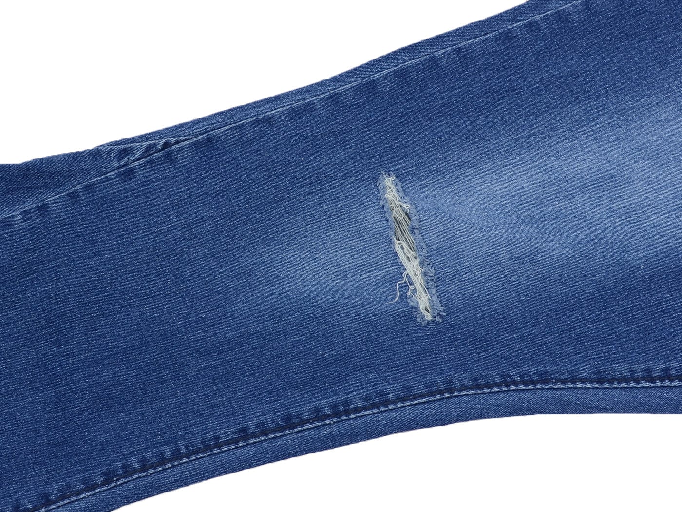 Elastic Waist Distressed Flared Long Bell Bottom Denim Jeans - Image 18