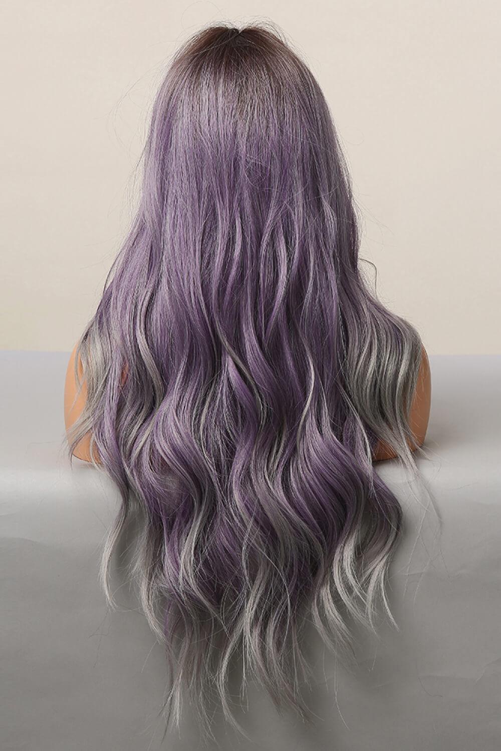 Elegant Wave Full Machine Synthetic Wigs in Purple 26'' - Image 2