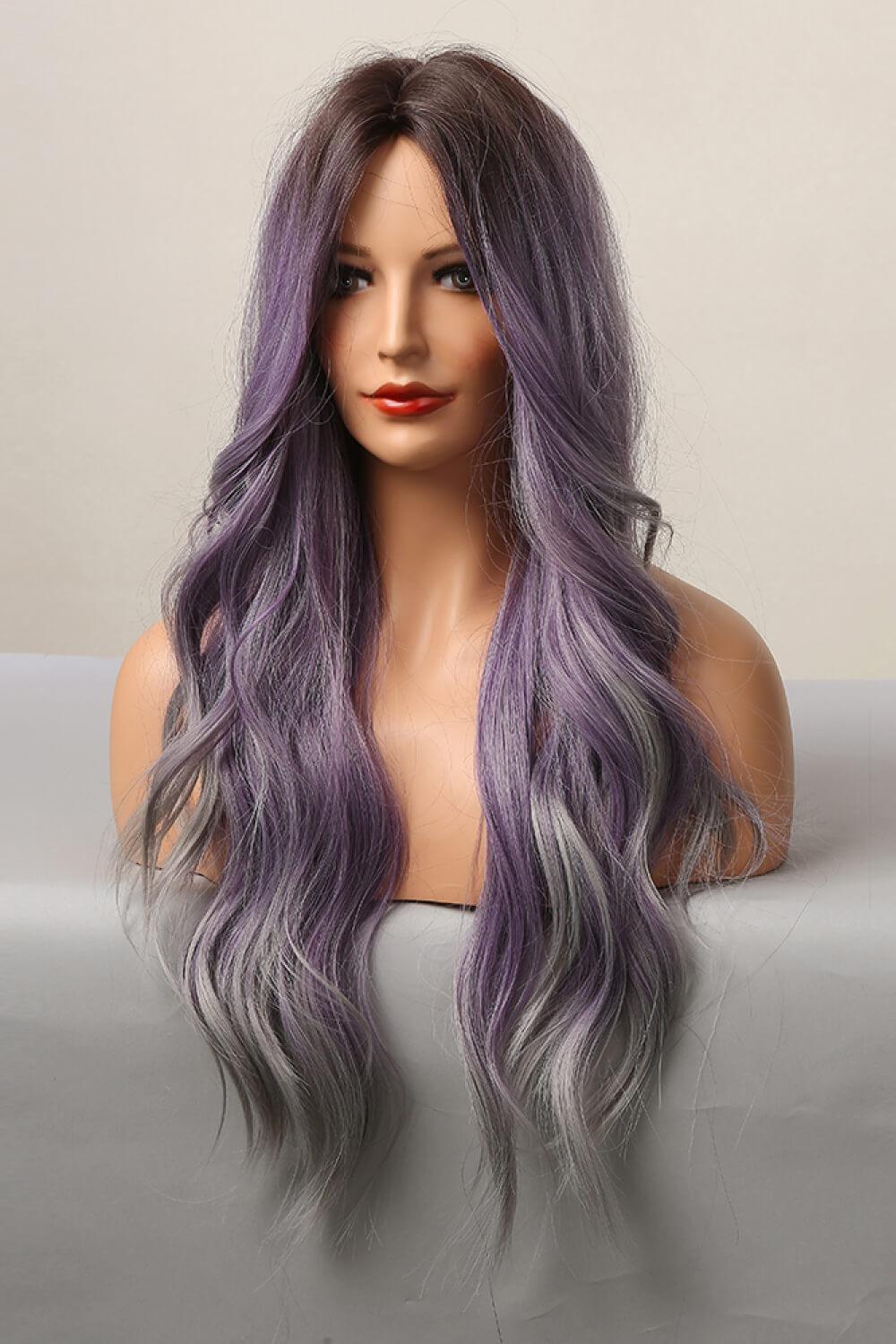 Elegant Wave Full Machine Synthetic Wigs in Purple 26'' - Image 3