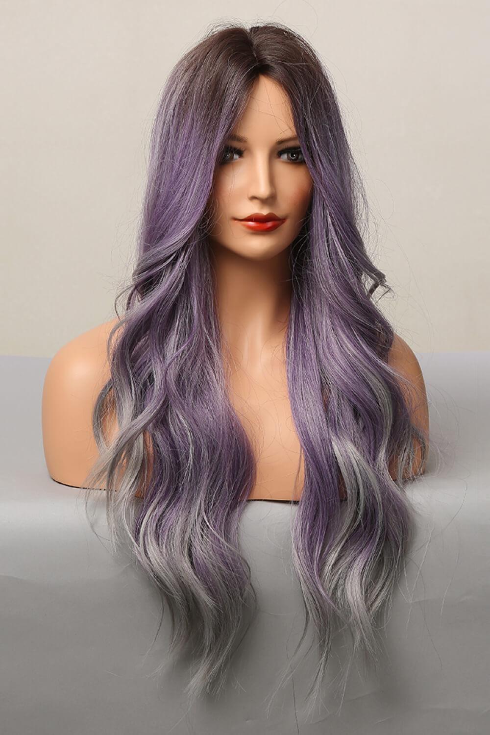 Elegant Wave Full Machine Synthetic Wigs in Purple 26'' - Image 4