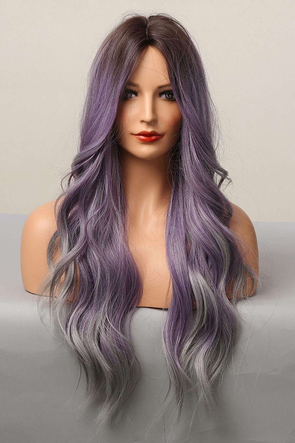 Elegant Wave Full Machine Synthetic Wigs in Purple 26'' - Image 5