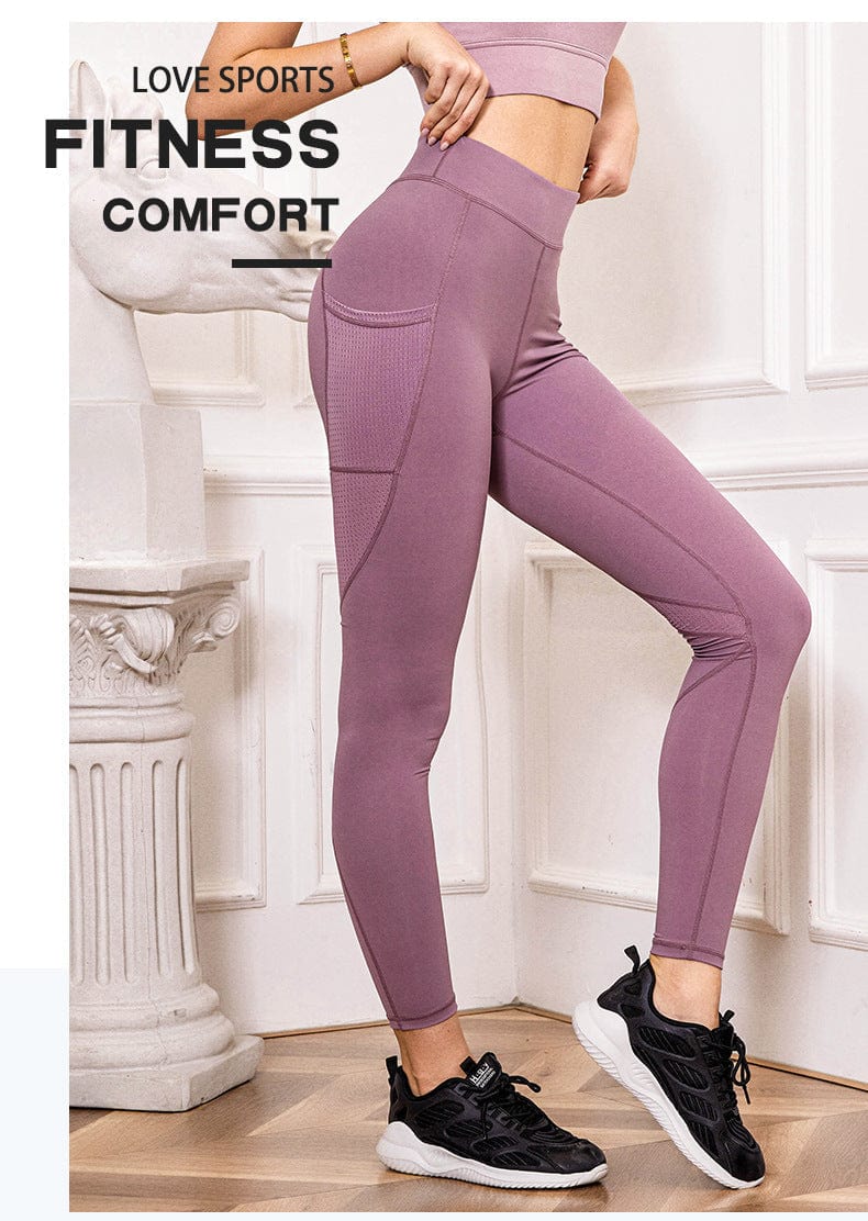Elevated Seaming Sculpting Leggings with Pockets - Image 3