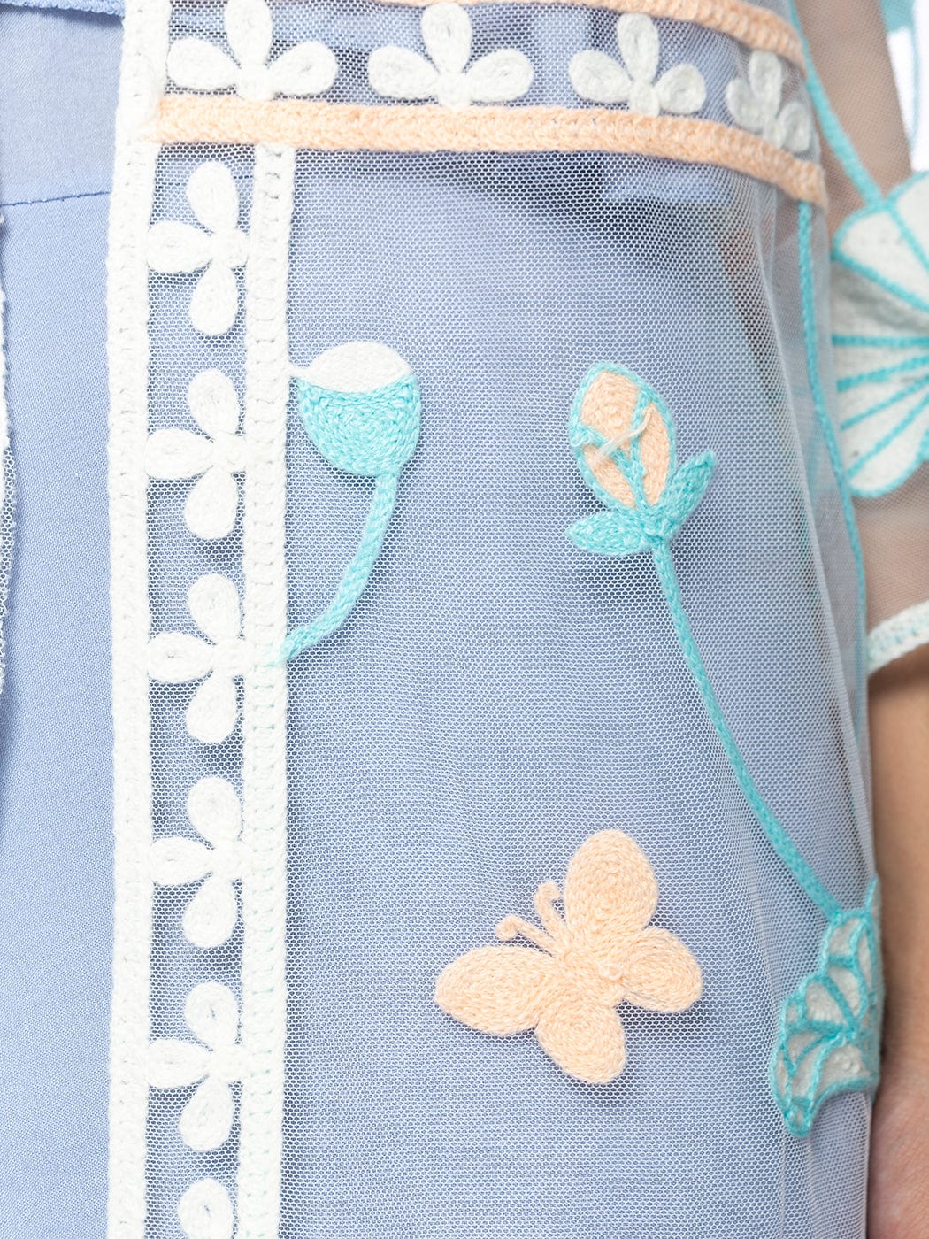 Embroidered Floral Butterfly Kimono Cover Up Cardigan - Image 51