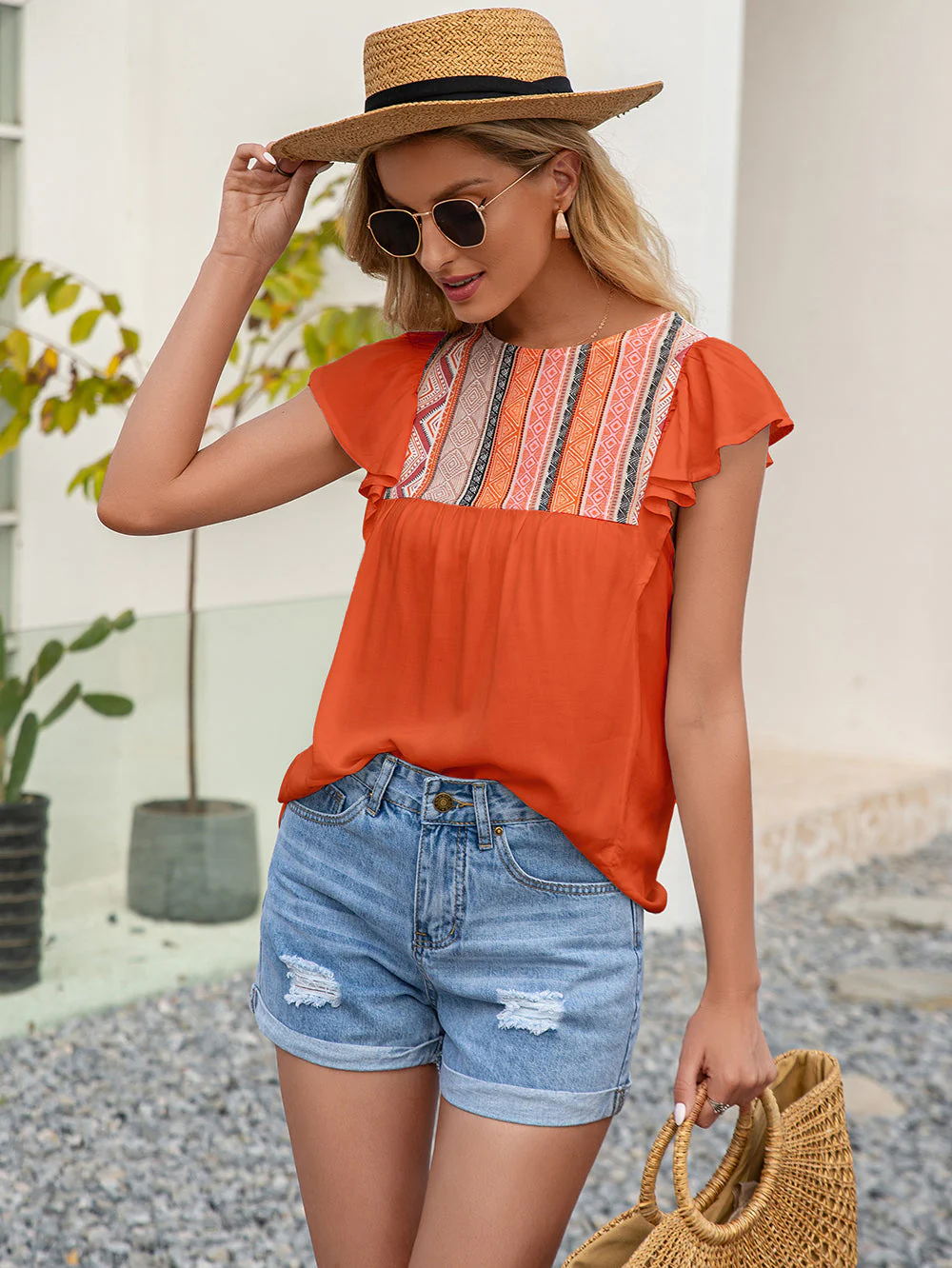 Embroidered Ruffle Blouse - Image 12