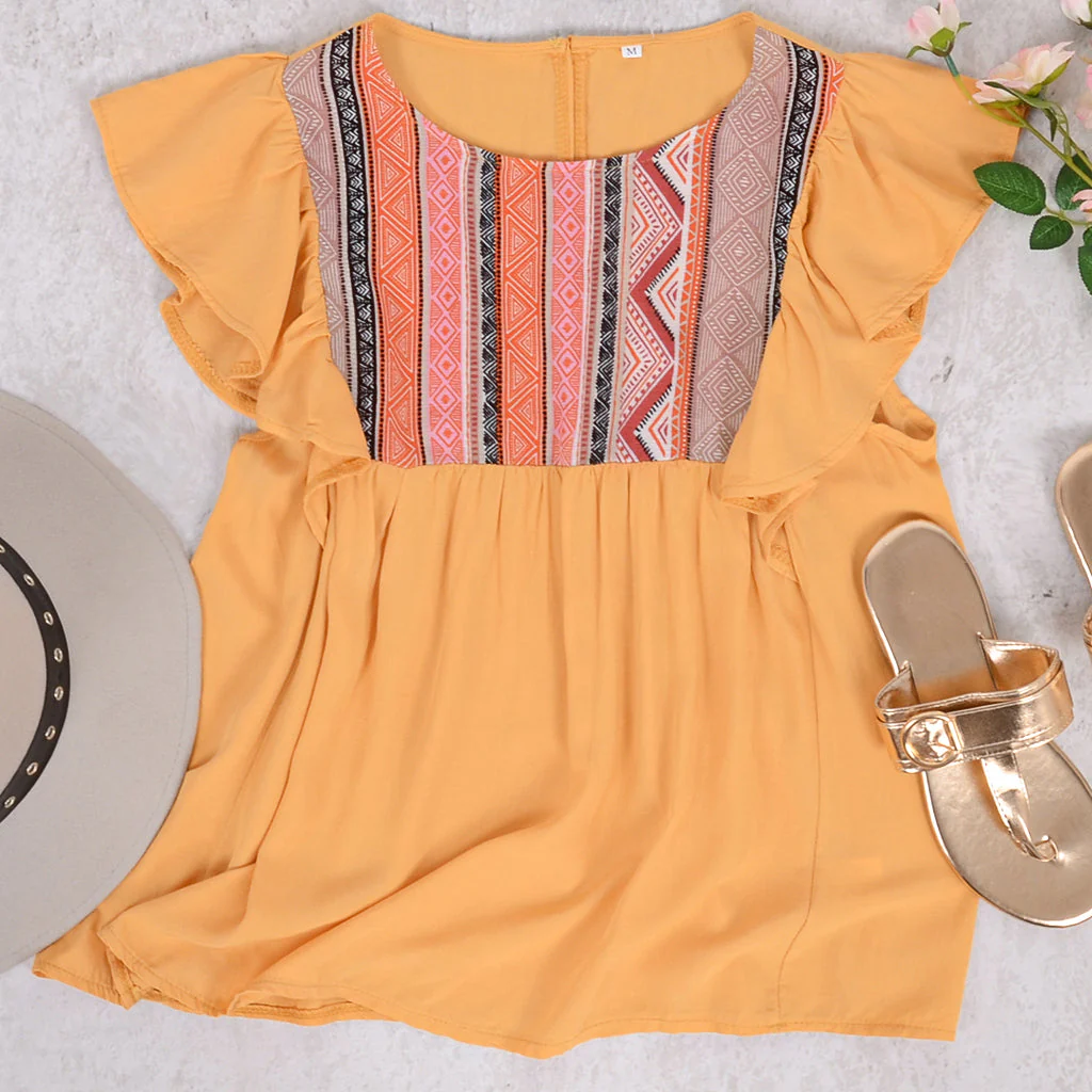Embroidered Ruffle Blouse - Image 18