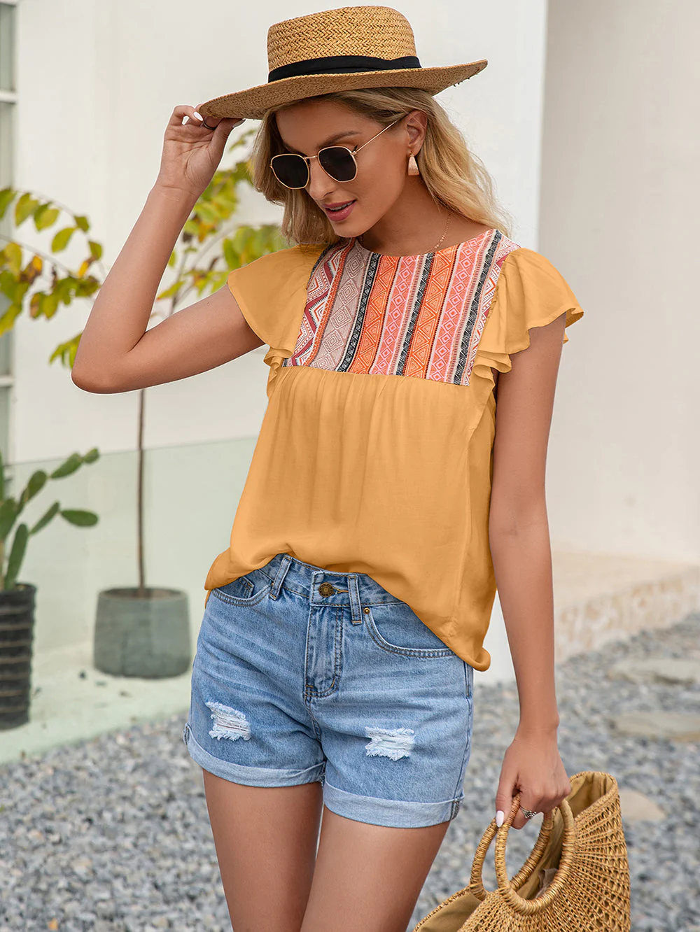 Embroidered Ruffle Blouse - Image 20