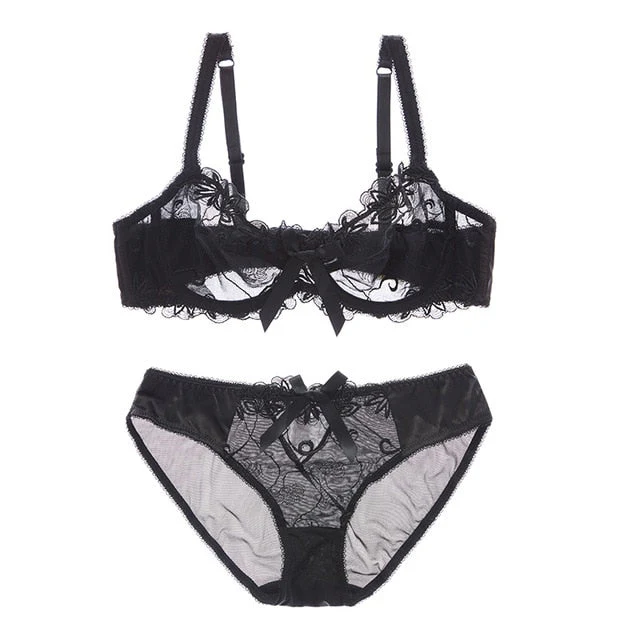 Embroidery Luxury Bras & Underwear Set Multi Colors - Image 4