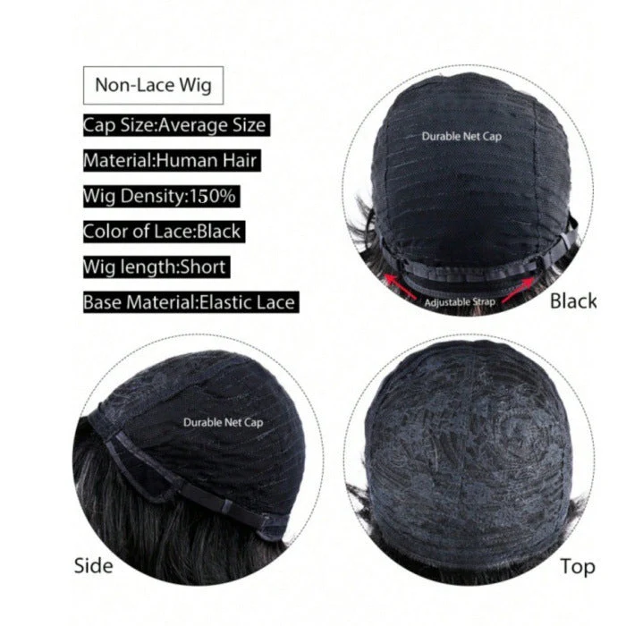European And American Style Bangs Headgear Human Hair Wig Full Mechanism Headgear Fringe Wig - Image 4