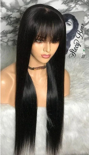 European And American Style Bangs Headgear Human Hair Wig Full Mechanism Headgear Fringe Wig - Image 6