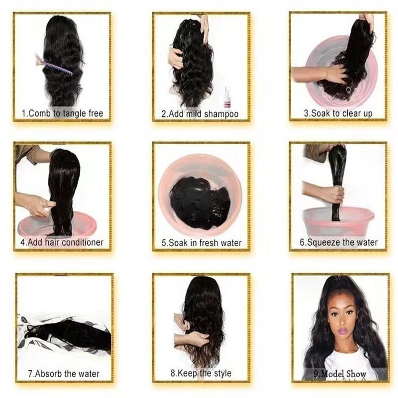 European And American Style Lace Full Head Synthetic Wig - Image 10
